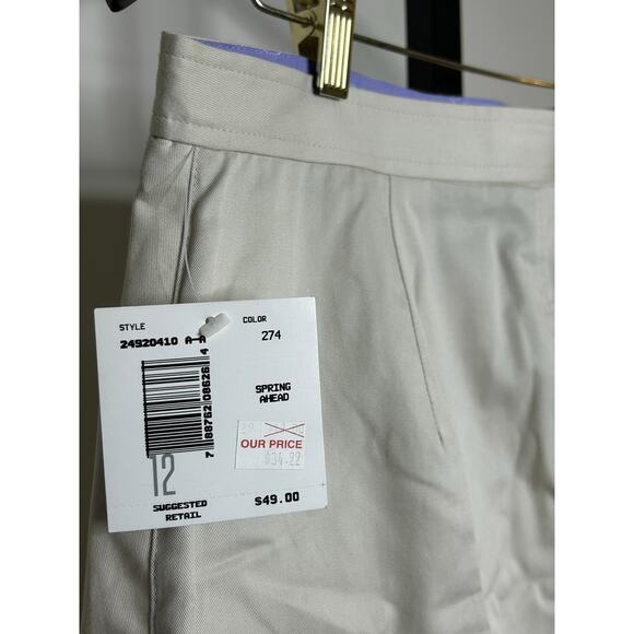 Liz Claiborne LizSport Skirt-NWT- size‎ 12 ivory 100% cotton - Picture 4 of 6